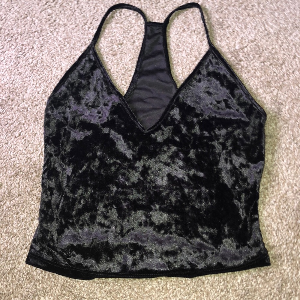 Velvet crop top